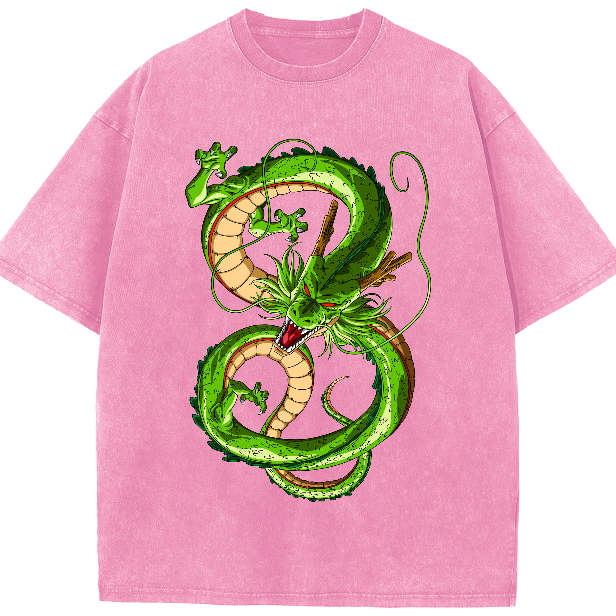 （画像用） ドラゴンボール 神龍 シェンロン DRAGON BALL Shenron 綿100% ヴィンテージ風 半袖Tシャツ（フロントプリント）